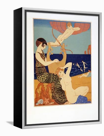 La Bague Symbolique, Illustration from Les Chansons De Bilitis, by Pierre Louys, Pub. 1922 (Pochoir-Georges Barbier-Framed Premier Image Canvas