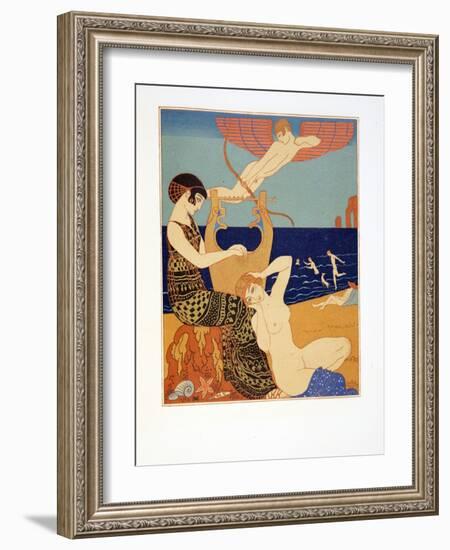 La Bague Symbolique, Illustration from Les Chansons De Bilitis, by Pierre Louys, Pub. 1922 (Pochoir-Georges Barbier-Framed Giclee Print