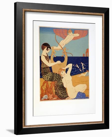 La Bague Symbolique, Illustration from Les Chansons De Bilitis, by Pierre Louys, Pub. 1922 (Pochoir-Georges Barbier-Framed Giclee Print