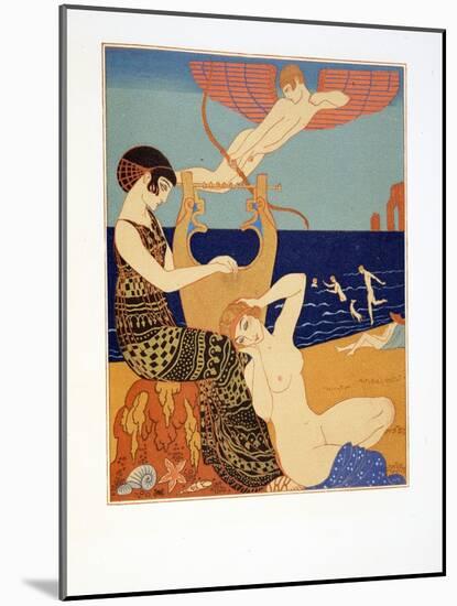 La Bague Symbolique, Illustration from Les Chansons De Bilitis, by Pierre Louys, Pub. 1922 (Pochoir-Georges Barbier-Mounted Giclee Print