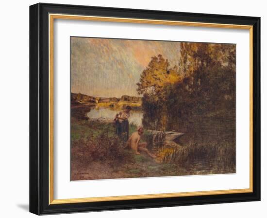 'La Baigneuse', 1907, (1938)-Leon-Augustin Lhermitte-Framed Giclee Print