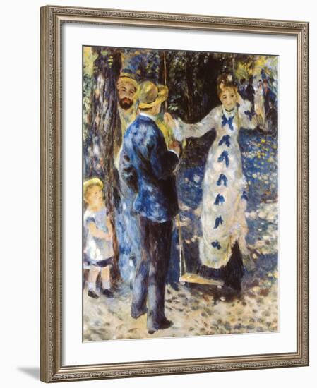 La Balancoire-Pierre-Auguste Renoir-Framed Premium Giclee Print