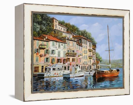 La Barca Rossa Alla Calata-Guido Borelli-Framed Premier Image Canvas