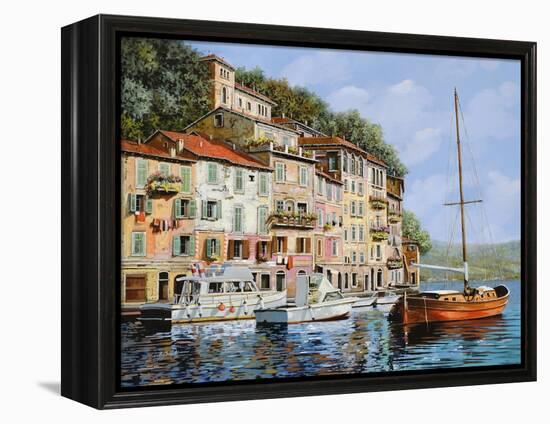 La Barca Rossa Alla Calata-Guido Borelli-Framed Premier Image Canvas