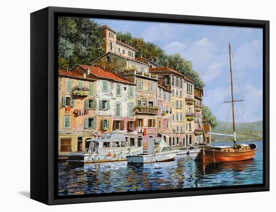 La Barca Rossa Alla Calata-Guido Borelli-Framed Premier Image Canvas