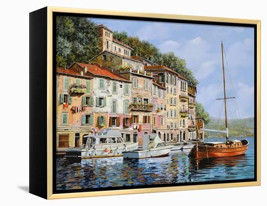 La Barca Rossa Alla Calata-Guido Borelli-Framed Premier Image Canvas
