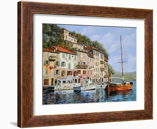 La Barca Rossa Alla Calata-Guido Borelli-Framed Giclee Print