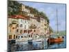 La Barca Rossa Alla Calata-Guido Borelli-Mounted Giclee Print