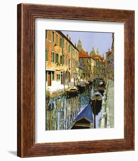 La Barche Sul Canale-Guido Borelli-Framed Art Print