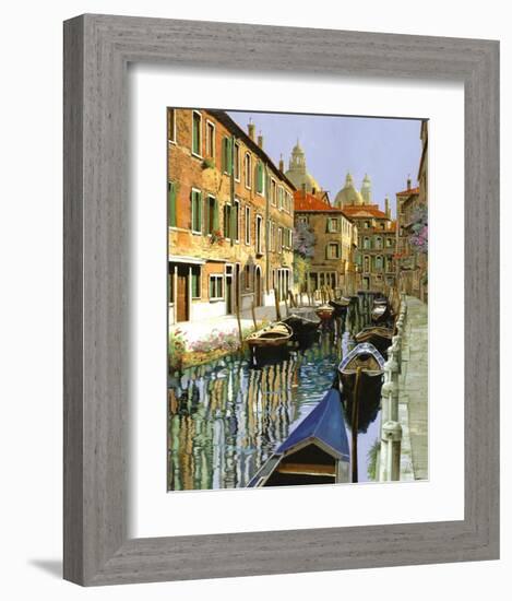 La Barche Sul Canale-Guido Borelli-Framed Art Print