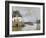 La barque pendant l'inondation à Port-Marly-Alfred Sisley-Framed Giclee Print