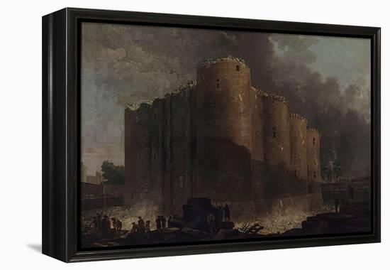 La Bastille, dans les premiers jours de sa démolition-Hubert Robert-Framed Premier Image Canvas