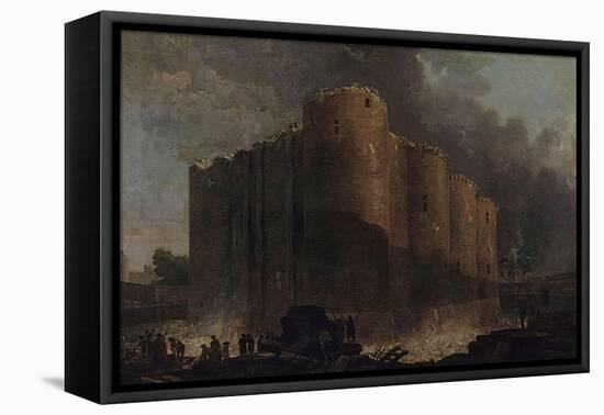 La Bastille, dans les premiers jours de sa démolition-Hubert Robert-Framed Premier Image Canvas