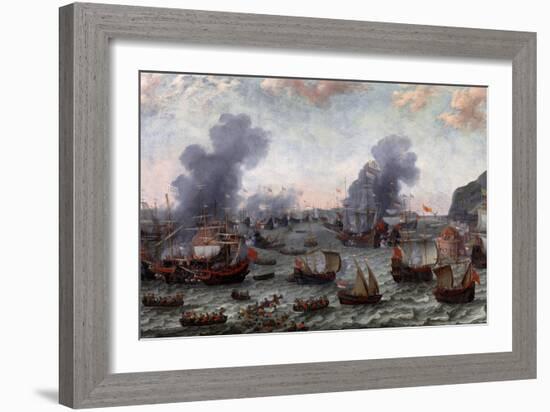 La Bataille De Gibraltar Durant La Guerre De Quatre-Vingts Ans (Revolte Des Paysbas Ou Des Gueux, 1-Adam Willaerts-Framed Giclee Print