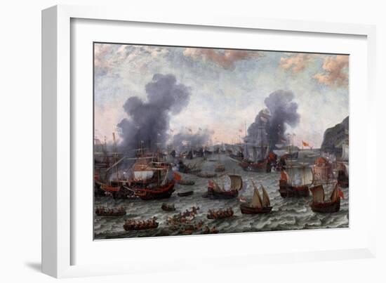 La Bataille De Gibraltar Durant La Guerre De Quatre-Vingts Ans (Revolte Des Paysbas Ou Des Gueux, 1-Adam Willaerts-Framed Giclee Print