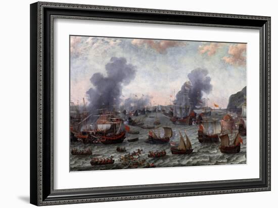 La Bataille De Gibraltar Durant La Guerre De Quatre-Vingts Ans (Revolte Des Paysbas Ou Des Gueux, 1-Adam Willaerts-Framed Giclee Print