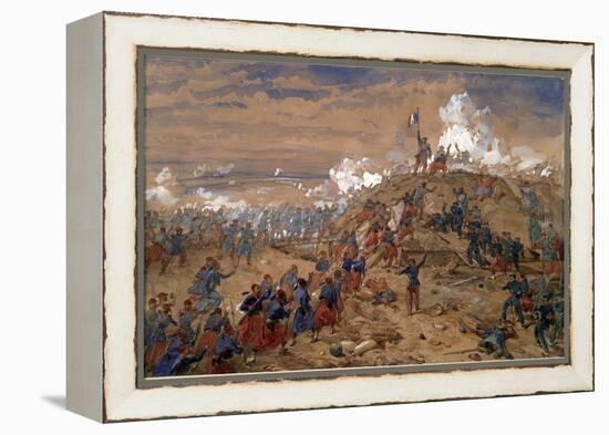 La Bataille De Malakoff, Le 7 Septembre 1855 (Guerre De Crimee, Episode Du Siege De Sebastopol - At-William 'Crimea' Simpson-Framed Premier Image Canvas