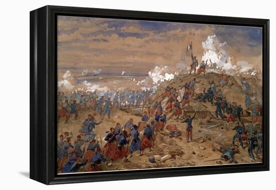 La Bataille De Malakoff, Le 7 Septembre 1855 (Guerre De Crimee, Episode Du Siege De Sebastopol - At-William 'Crimea' Simpson-Framed Premier Image Canvas