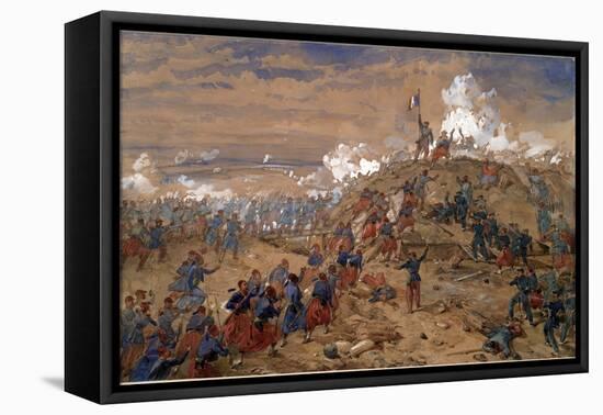 La Bataille De Malakoff, Le 7 Septembre 1855 (Guerre De Crimee, Episode Du Siege De Sebastopol - At-William 'Crimea' Simpson-Framed Premier Image Canvas