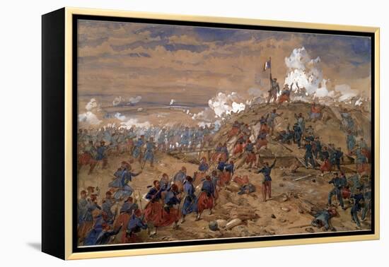 La Bataille De Malakoff, Le 7 Septembre 1855 (Guerre De Crimee, Episode Du Siege De Sebastopol - At-William 'Crimea' Simpson-Framed Premier Image Canvas