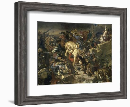 La Bataille de Taillebourg-Eugene Delacroix-Framed Giclee Print