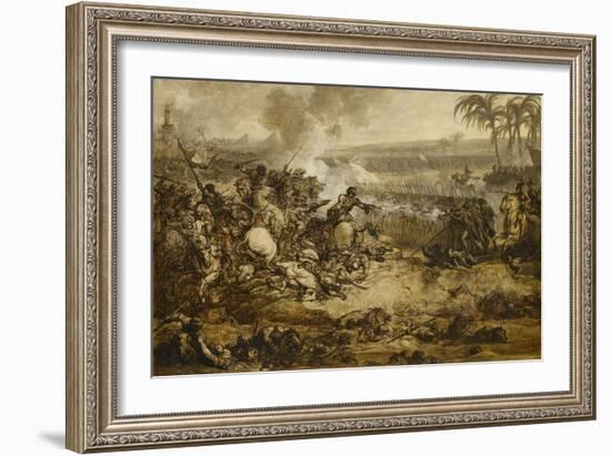 La bataille des Pyramides (21 Juillet 1798) ; esquisse-Francois Andre Vincent-Framed Giclee Print