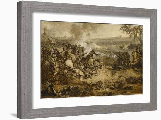 La bataille des Pyramides (21 Juillet 1798) ; esquisse-Francois Andre Vincent-Framed Giclee Print