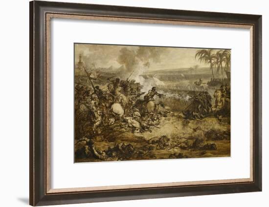 La bataille des Pyramides (21 Juillet 1798) ; esquisse-Francois Andre Vincent-Framed Giclee Print