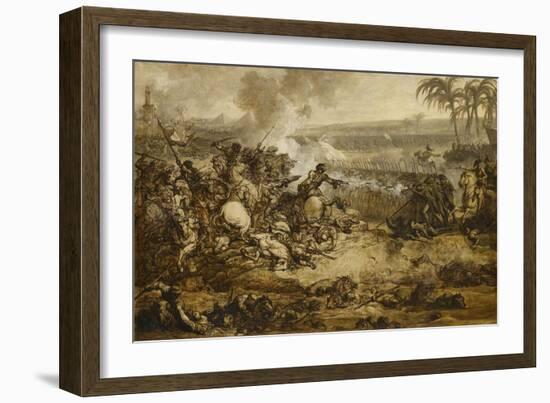 La bataille des Pyramides (21 Juillet 1798) ; esquisse-Francois Andre Vincent-Framed Giclee Print