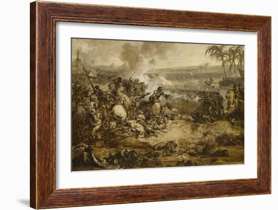 La bataille des Pyramides (21 Juillet 1798) ; esquisse-Francois Andre Vincent-Framed Giclee Print