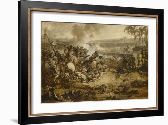 La bataille des Pyramides (21 Juillet 1798) ; esquisse-Francois Andre Vincent-Framed Giclee Print