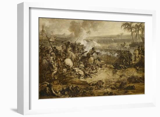 La bataille des Pyramides (21 Juillet 1798) ; esquisse-Francois Andre Vincent-Framed Giclee Print