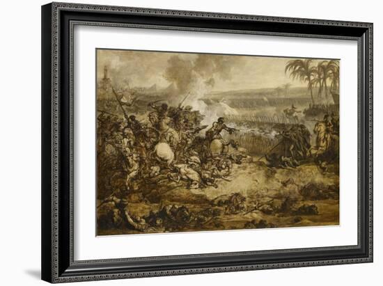 La bataille des Pyramides (21 Juillet 1798) ; esquisse-Francois Andre Vincent-Framed Giclee Print