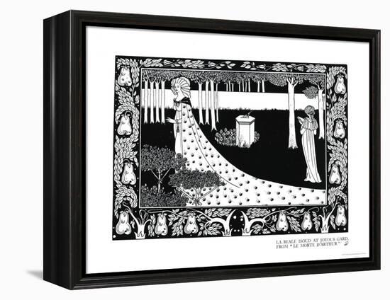 La Beale Isoud at Joyous Gard, Illustration from "Le Morte D'Arthur," Published 1894-Aubrey Beardsley-Framed Premier Image Canvas