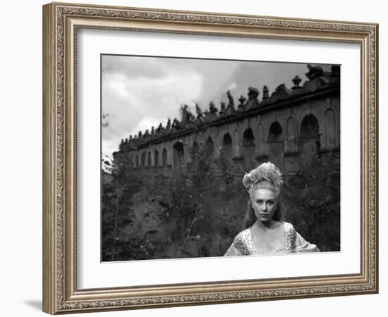 La Belle and la Bete BEAUTY AND THE BEAST by Jean Cocteau with Josette Day, 1946 (b/w photo)-null-Framed Photo