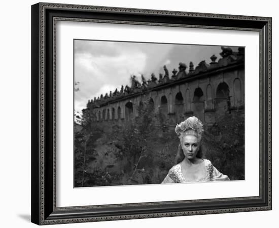 La Belle and la Bete BEAUTY AND THE BEAST by Jean Cocteau with Josette Day, 1946 (b/w photo)-null-Framed Photo