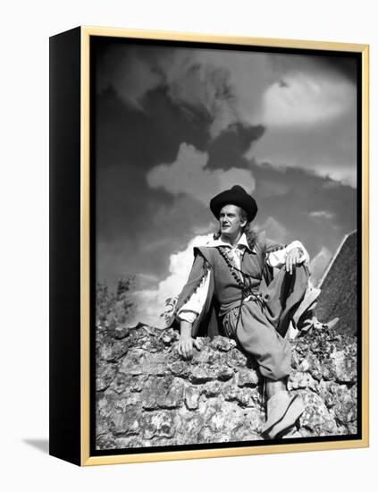 La Belle and la Bete by JeanCocteau with Jean Marais, 1946 (b/w photo)-null-Framed Stretched Canvas