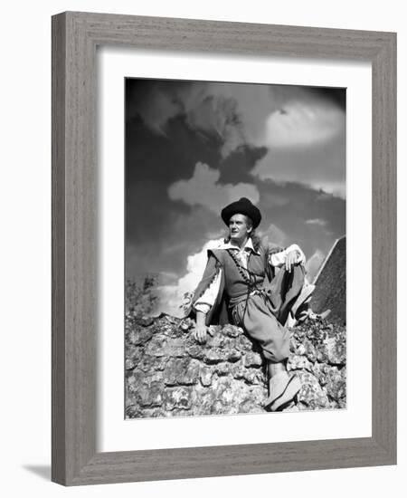 La Belle and la Bete by JeanCocteau with Jean Marais, 1946 (b/w photo)-null-Framed Photo