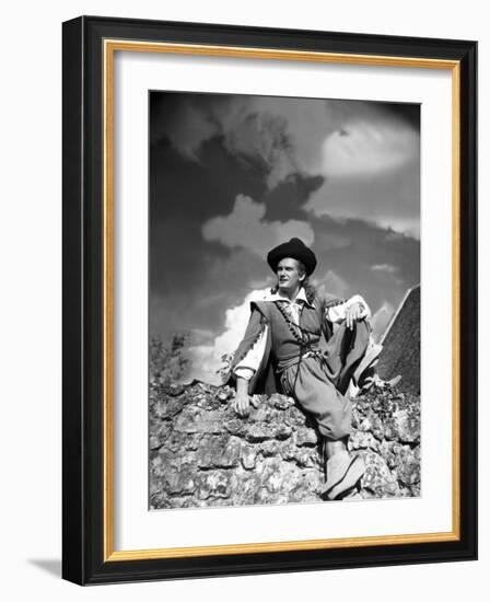 La Belle and la Bete by JeanCocteau with Jean Marais, 1946 (b/w photo)-null-Framed Photo