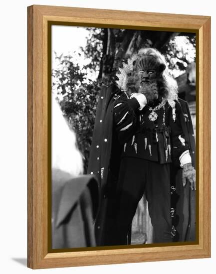 La Belle and la Bete by JeanCocteau with Jean Marais, 1946 (b/w photo)-null-Framed Stretched Canvas