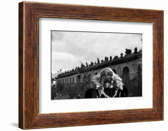 La Belle and la Bete by JeanCocteau with Jean Marais, 1946 (b/w photo)-null-Framed Photo