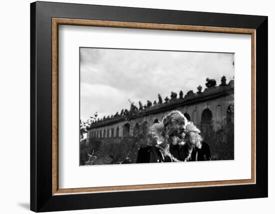 La Belle and la Bete by JeanCocteau with Jean Marais, 1946 (b/w photo)-null-Framed Photo