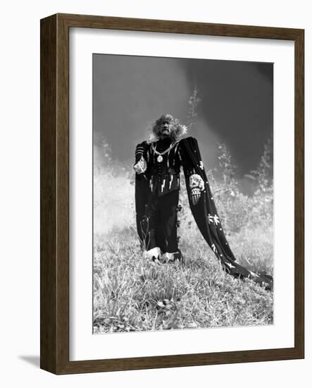 La Belle and la Bete by JeanCocteau with Jean Marais, 1946 (b/w photo)-null-Framed Photo