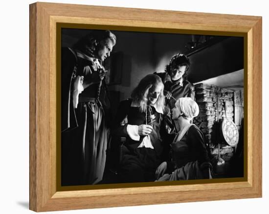 La Belle and la Bete by JeanCocteau with Jean Marais, Marcel Andre, Michel Auclair and Josette Day,-null-Framed Stretched Canvas