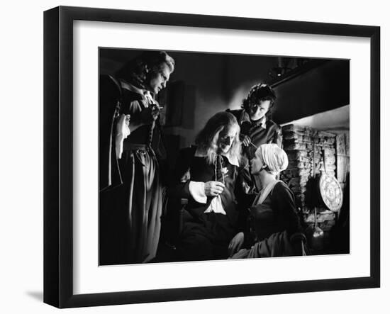 La Belle and la Bete by JeanCocteau with Jean Marais, Marcel Andre, Michel Auclair and Josette Day,-null-Framed Photo