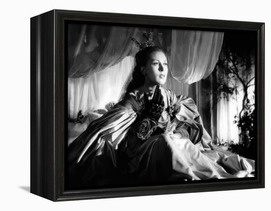 La Belle and la Bete by JeanCocteau with Josette Day, 1946 (b/w photo)-null-Framed Stretched Canvas