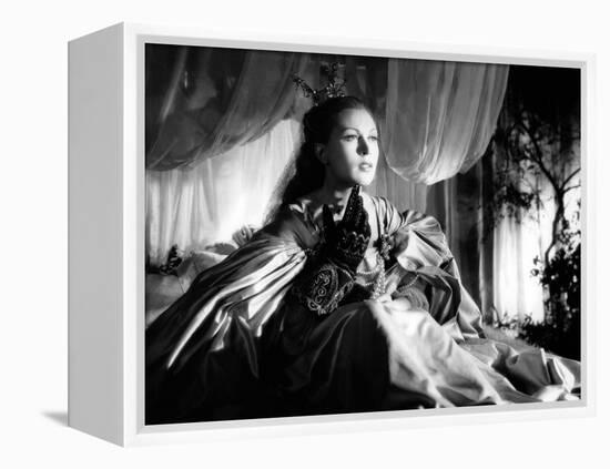 La Belle and la Bete by JeanCocteau with Josette Day, 1946 (b/w photo)-null-Framed Stretched Canvas