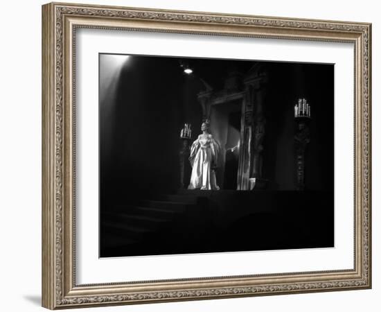 La Belle and la Bete by JeanCocteau with Josette Day, 1946 (b/w photo)-null-Framed Photo