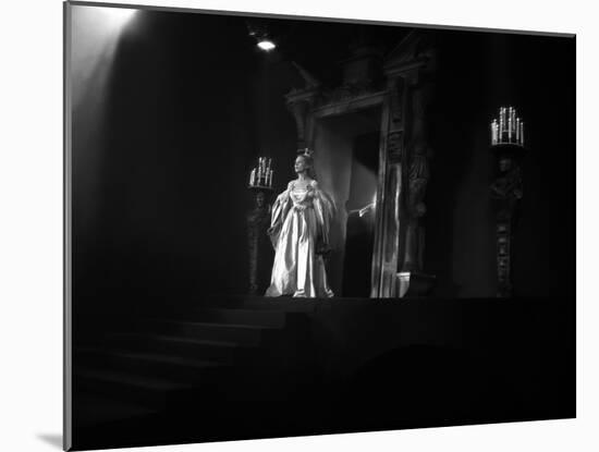 La Belle and la Bete by JeanCocteau with Josette Day, 1946 (b/w photo)-null-Mounted Photo