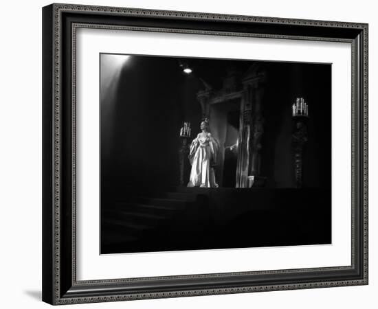 La Belle and la Bete by JeanCocteau with Josette Day, 1946 (b/w photo)-null-Framed Photo